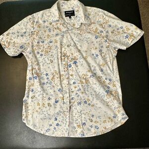 Bonobos Stretch Riviera White and Blue Casual Button Down Shirt